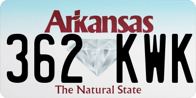 AR license plate 362KWK