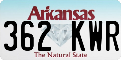 AR license plate 362KWR