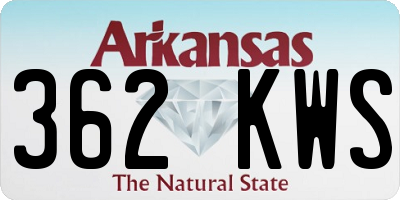 AR license plate 362KWS