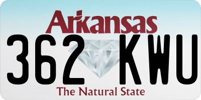 AR license plate 362KWU