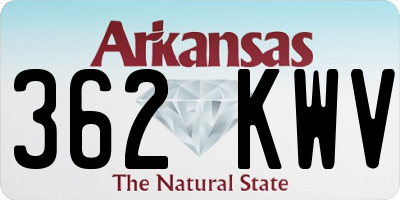 AR license plate 362KWV