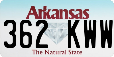 AR license plate 362KWW