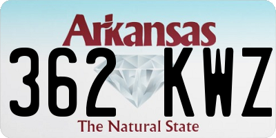 AR license plate 362KWZ