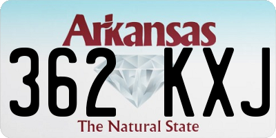 AR license plate 362KXJ