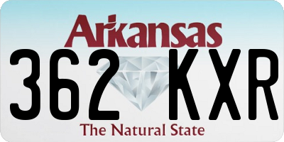 AR license plate 362KXR