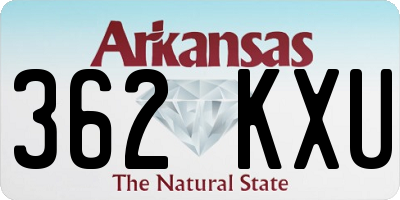 AR license plate 362KXU