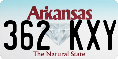 AR license plate 362KXY