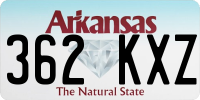 AR license plate 362KXZ