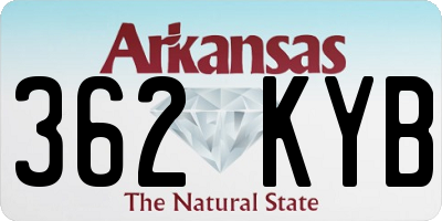 AR license plate 362KYB