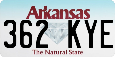 AR license plate 362KYE