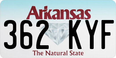 AR license plate 362KYF
