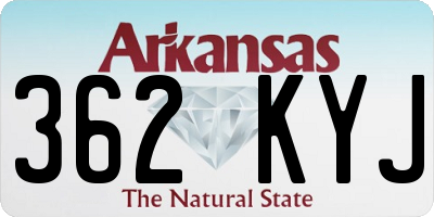 AR license plate 362KYJ