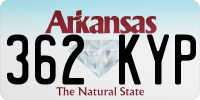 AR license plate 362KYP