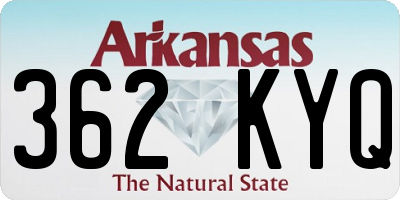 AR license plate 362KYQ