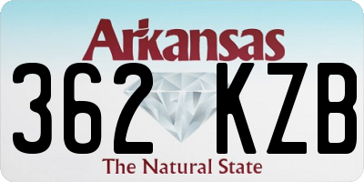 AR license plate 362KZB