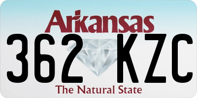 AR license plate 362KZC