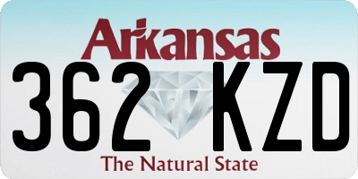 AR license plate 362KZD