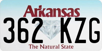 AR license plate 362KZG
