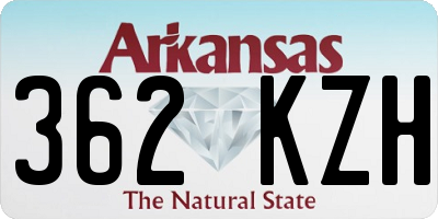 AR license plate 362KZH