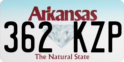 AR license plate 362KZP