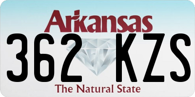 AR license plate 362KZS