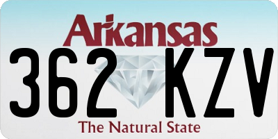 AR license plate 362KZV
