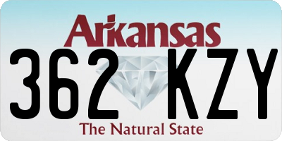 AR license plate 362KZY