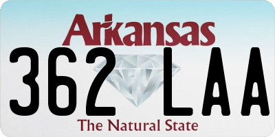 AR license plate 362LAA