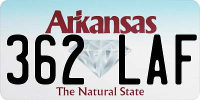 AR license plate 362LAF