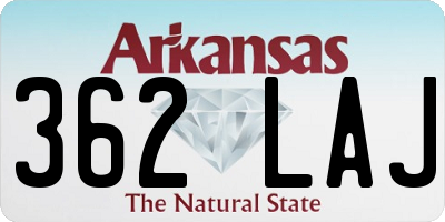 AR license plate 362LAJ