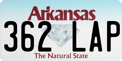 AR license plate 362LAP