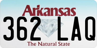 AR license plate 362LAQ