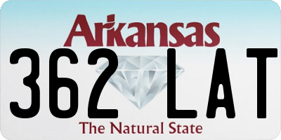 AR license plate 362LAT
