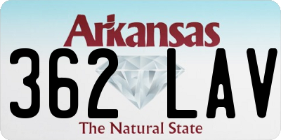 AR license plate 362LAV