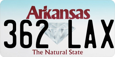 AR license plate 362LAX
