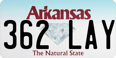 AR license plate 362LAY