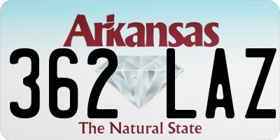 AR license plate 362LAZ