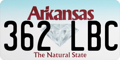 AR license plate 362LBC