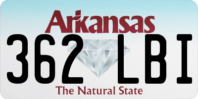 AR license plate 362LBI