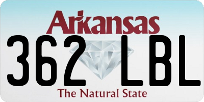 AR license plate 362LBL