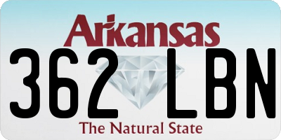 AR license plate 362LBN