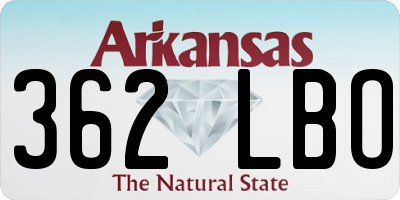 AR license plate 362LBO