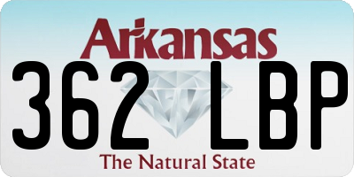 AR license plate 362LBP