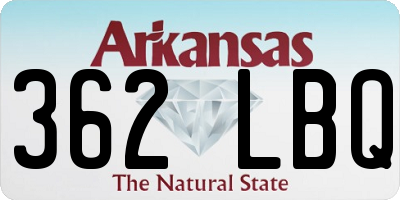 AR license plate 362LBQ