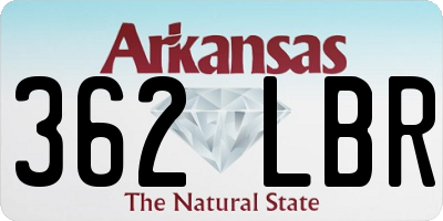 AR license plate 362LBR
