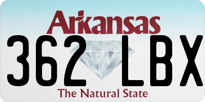 AR license plate 362LBX