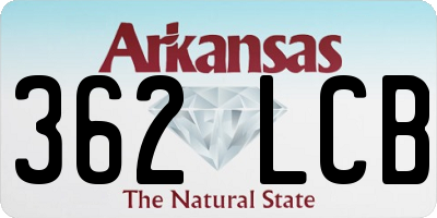 AR license plate 362LCB