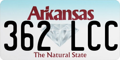 AR license plate 362LCC