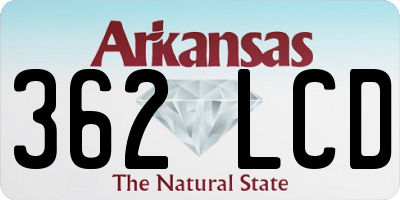 AR license plate 362LCD