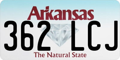 AR license plate 362LCJ